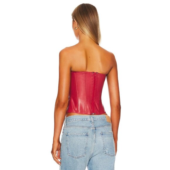 Miaou Libra Corset in Strawberry Red Latex S NWT $395 - Picture 3 of 4